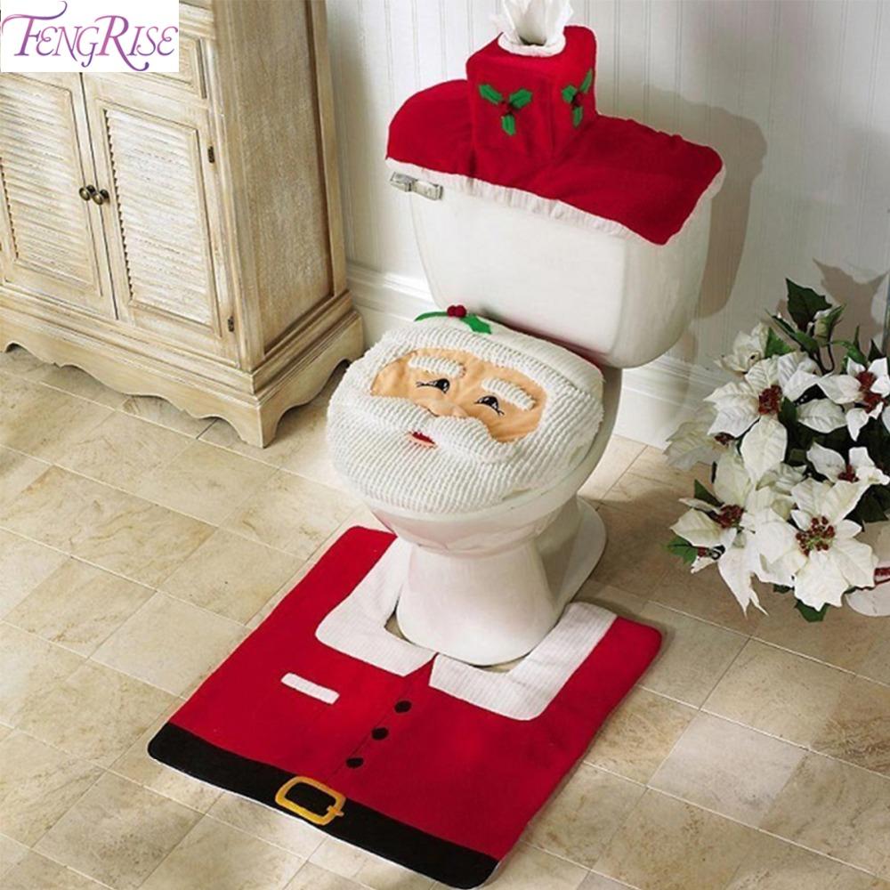 3Pcs Fancy Christmas Bathroom Set - COVESSENTIAL
