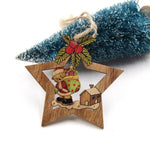4Pcs Christmas Wooden Star Pendant Ornaments - COVESSENTIAL