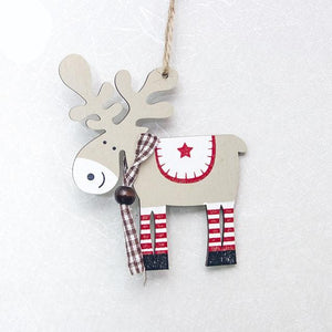 1Pcs Cute Wooden Elk Christmas Tree Decoration - COVESSENTIAL